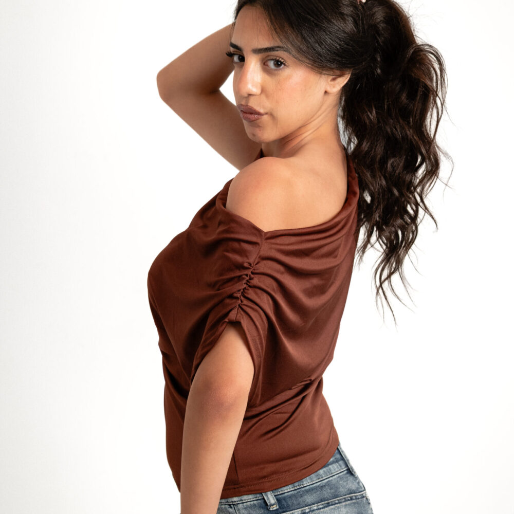 Ruffled Relaxed Off-Shoulder