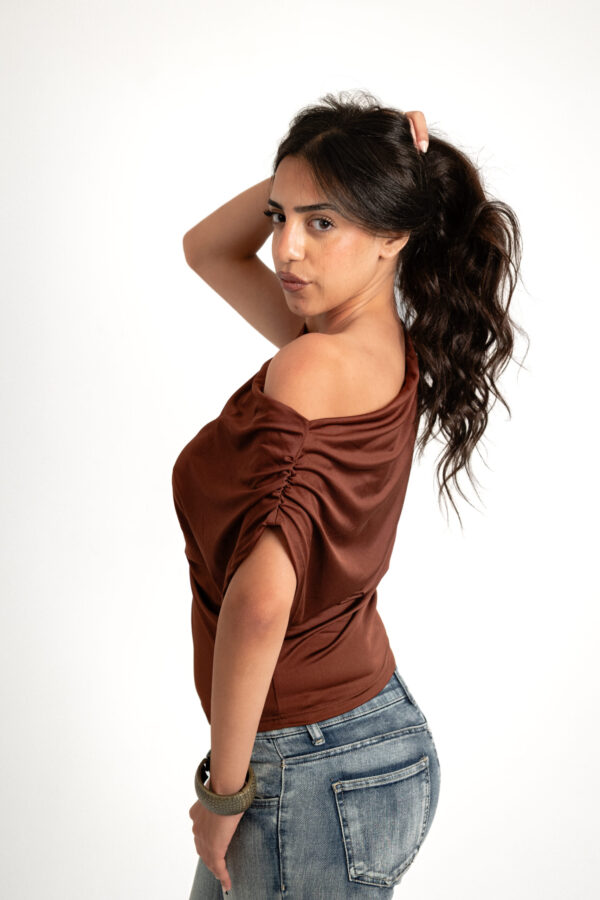 Ruffled Relaxed Off-Shoulder