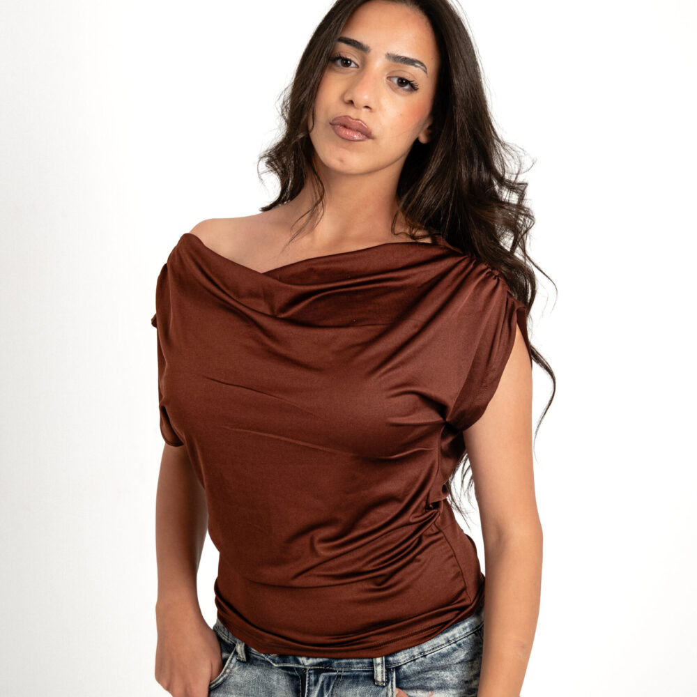 Ruffled Relaxed Off-Shoulder