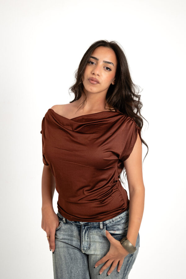 Ruffled Relaxed Off-Shoulder