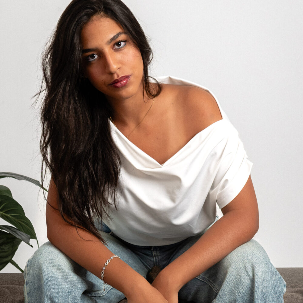 Ruffled Relaxed Off-Shoulder