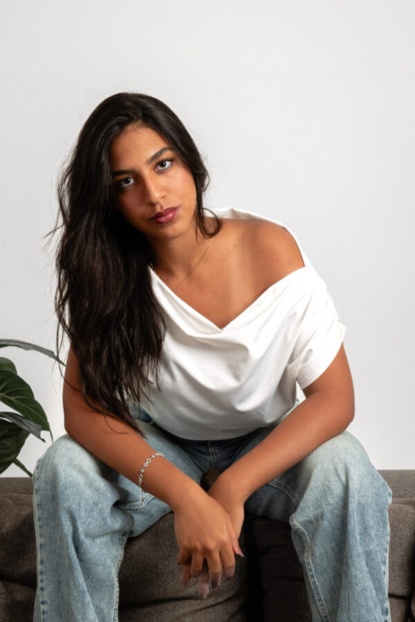 Ruffled Relaxed Off-Shoulder